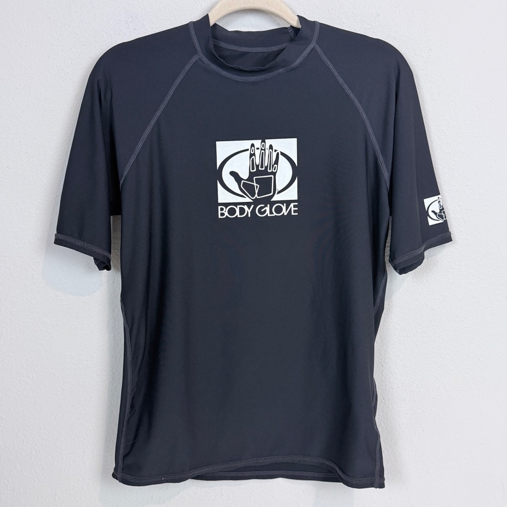 Body Glove Black Logo Rash Guard Youth XL